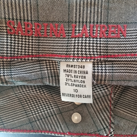 NWT | Sabrina Lauren Plaid Pen Shirt Size 10 - Picture 9 of 10
